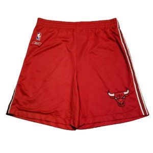 Reebok NBA Chicago Bulls Basketball Shorts Red / Black Men's Medium M Pre-owned